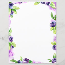 ブルーベリーウォーターカラースクラップブック紙