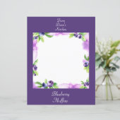 ブルーベリーウォーターカラースクラップブック紙 (スタンド正面)