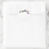 ブルーベリーウォーターカラースクラップブック スクエアシール (バッグ)