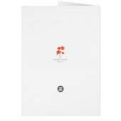 ブルーベリーウォーターカラープリントグリーティングカード (裏面)