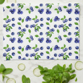 ブルーベリーウォーターカラーベリーキッチンキュートフルーツ キッチンタオル (折り畳み)