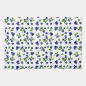 ブルーベリーウォーターカラーベリーキッチンキュートフルーツ キッチンタオル (横)