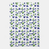 ブルーベリーウォーターカラーベリーキッチンキュートフルーツ キッチンタオル (縦)