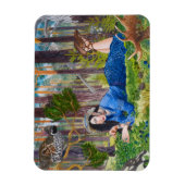 ブルーベリーウーマンフレキシブルマグネット マグネット (縦)