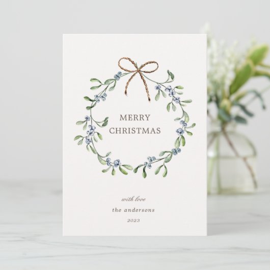 ブルーベリーエレガントリースメリークリスマスカード シーズンカード (スタンド正面)