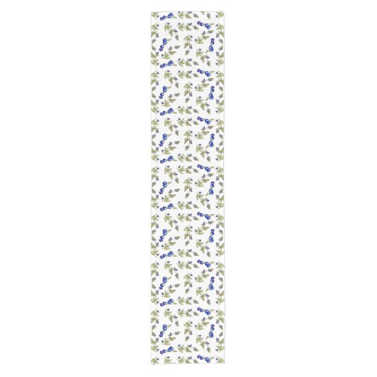 ブルーベリーオンつる植物テーブルランナー ショートテーブルランナー (正面)