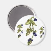 ブルーベリーオンつる植物マグネット マグネット (正面/裏面)