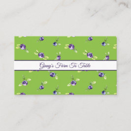 ブルーベリーオングリーンファームtoテーブル 名刺