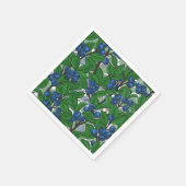 ブルーベリーオンホワイト スタンダードカクテルナプキン (角)