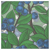 ブルーベリーオンホワイト ファブリック (見本)