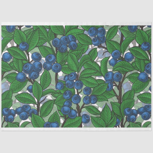 ブルーベリーオンホワイト 薄葉紙 (正面)