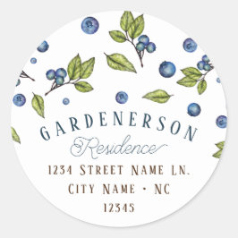 ブルーベリーカスタムクラシック丸ステッカー ラウンドシール