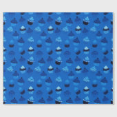 ブルーベリーカップケーキ ラッピングペーパー (フラット)