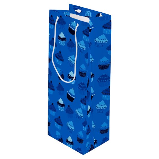 ブルーベリーカップケーキ ワインギフトバッグ (正面アングル)