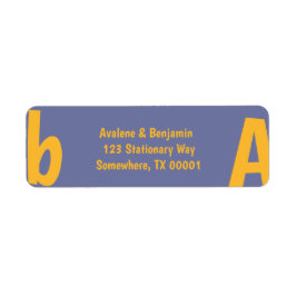 ブルーベリーカラーとサンシャインイエロー結婚ズリターン ラベル