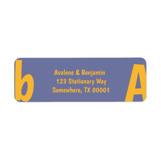 ブルーベリーカラーとサンシャインイエロー結婚ズリターン ラベル (正面)