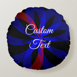 ブルーベリーカラーアクセント幾何学丸い枕 ラウンドクッション