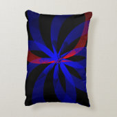 ブルーベリーカラーセンターアクセント幾何学枕 アクセントクッション (裏面(縦))