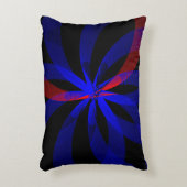ブルーベリーカラーセンターアクセント幾何学枕 アクセントクッション (正面(垂直))