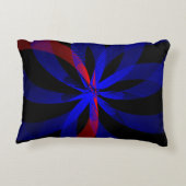 ブルーベリーカラーセンターアクセント幾何学枕 アクセントクッション (裏面)