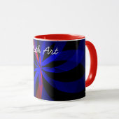 ブルーベリーカラーセンター数学アートコーヒーマグ マグカップ (正面右)