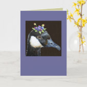 ブルーベリーカード付きカナダガチョウ カード (黄色い花)