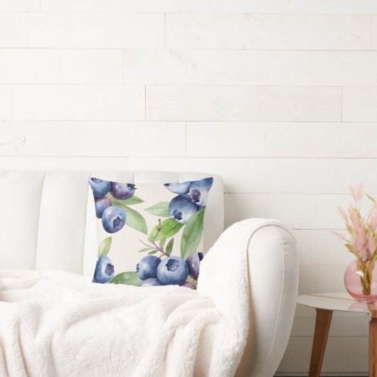 ブルーベリーガーデン装飾用クッション クッション (ソファ)