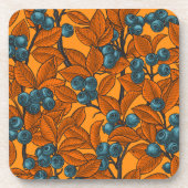 ブルーベリーガーデン、青とオレンジ コースター (正面)