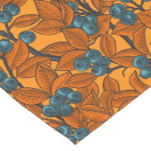 ブルーベリーガーデン、青とオレンジ ショートテーブルランナー (コーナー)