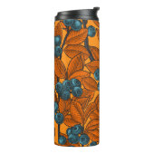 ブルーベリーガーデン、青とオレンジ タンブラー (回転左)