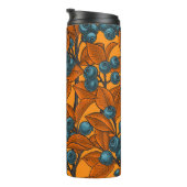 ブルーベリーガーデン、青とオレンジ タンブラー (回転右)