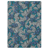 ブルーベリーガーデン、青と灰色 クリップボード (裏面)