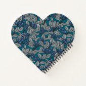 ブルーベリーガーデン、青と灰色 ノートブック (裏面)