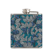 ブルーベリーガーデン、青と灰色 フラスク (裏面)