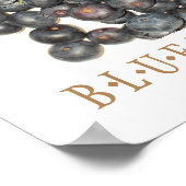 ブルーベリーキッチンアートポスター ポスター (角)