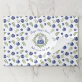 ブルーベリーグリーナリーネームティアウェイ紙ランチョンマット ペーパーパッド (折り畳み)