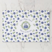 ブルーベリーグリーナリーネームティアウェイ紙ランチョンマット ペーパーパッド (正面)