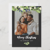 ブルーベリーグリーンリー写真メリークリスマス シーズンカード (正面)