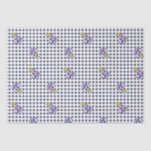 ブルーベリーグレーブルーギンガム 薄葉紙 (正面)
