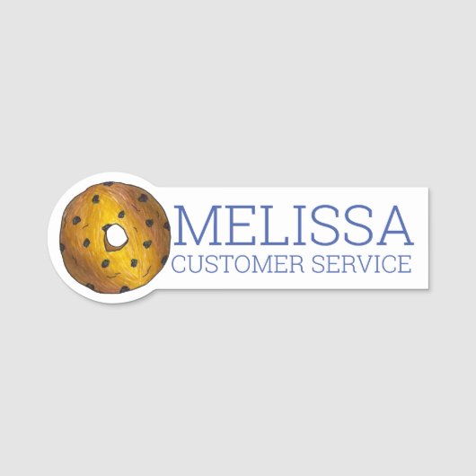 ブルーベリーケーキドーナツドーナツブレックファーストペストリー 名札 (正面)