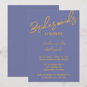 ブルーベリーサンシャインタイポグラフィバチェロレッテ 招待状 (正面/裏面)