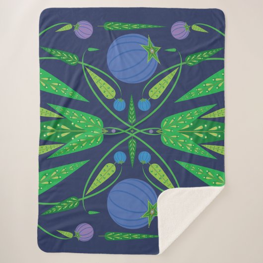 ブルーベリーシェルパのガーディアン(3サイズ) シェルパブランケット (正面)