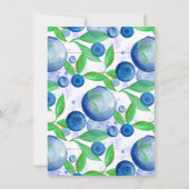 ブルーベリーシック |青クラシック緑バブーブリーブランチ 招待状 (裏面)