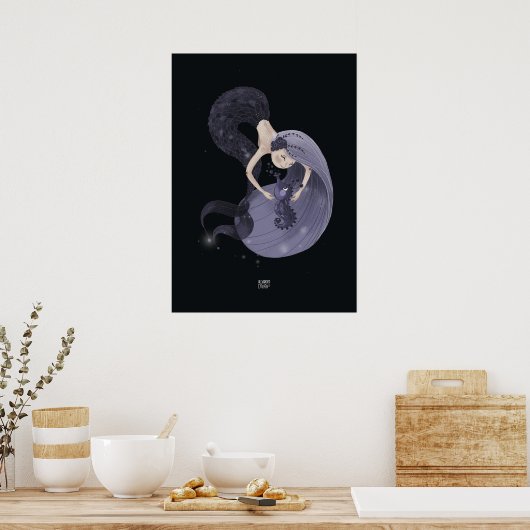 ブルーベリーシーホースバイアレクサンドラディカイア ポスター (キッチン)