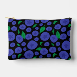 ブルーベリーシームレスパターン アクセサリーポーチ