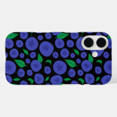 ブルーベリーシームレスパターン Case-Mate iPhoneケース (裏面 (横))