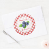 ブルーベリージャムステッカー ラウンドシール (封筒)