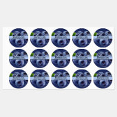 ブルーベリージャムモダンサークル ラベル (シート)