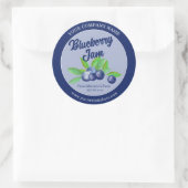 ブルーベリージャムラベルカスタムステッカー ラウンドシール (バッグ)