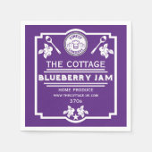 ブルーベリージャム売り スタンダードカクテルナプキン (正面)